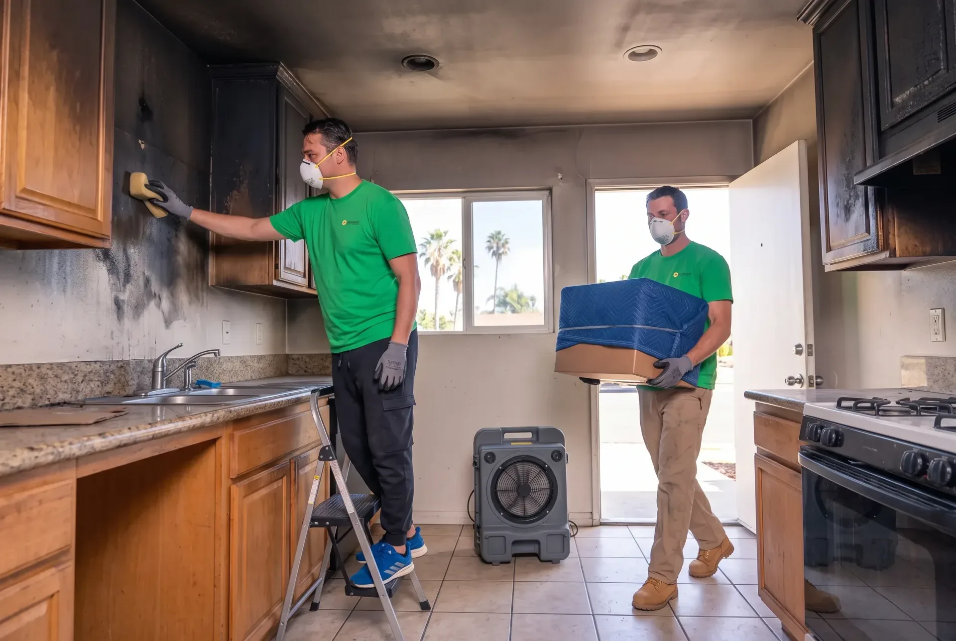 Fire damage cleanup in Carlsbad