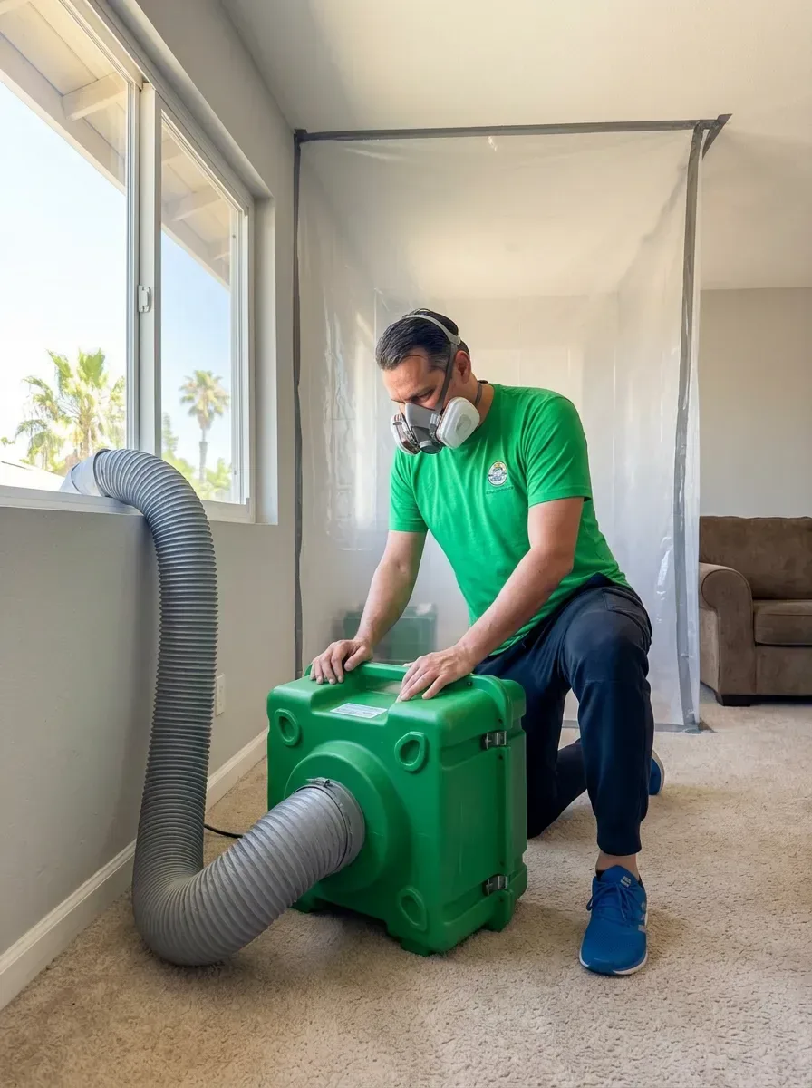 Air scrubber for mold cleanup in Carlsbad